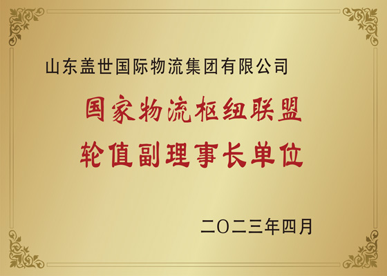 国度物流枢纽同盟轮值副理事长单元